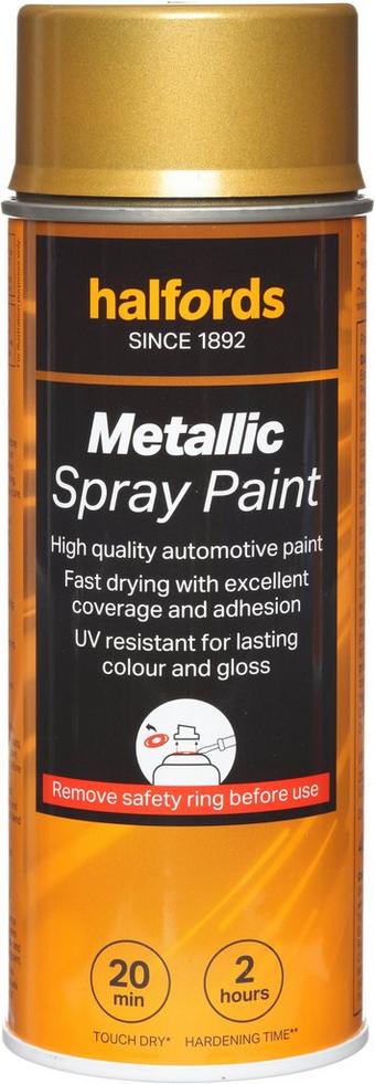 Halfords M5-070 Gold Metallic Car Spray Paint - 400ml