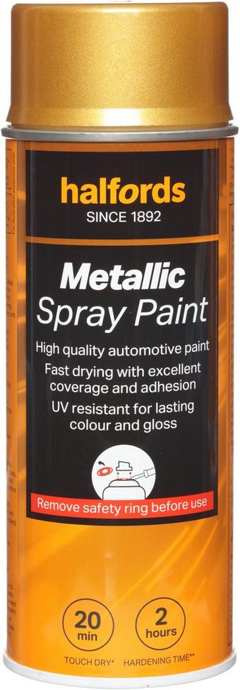 Halfords M5-060 Gold Metallic Car Spray Paint - 400ml
