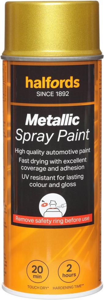Halfords M5-220 Gold Metallic Car Spray Paint - 400ml