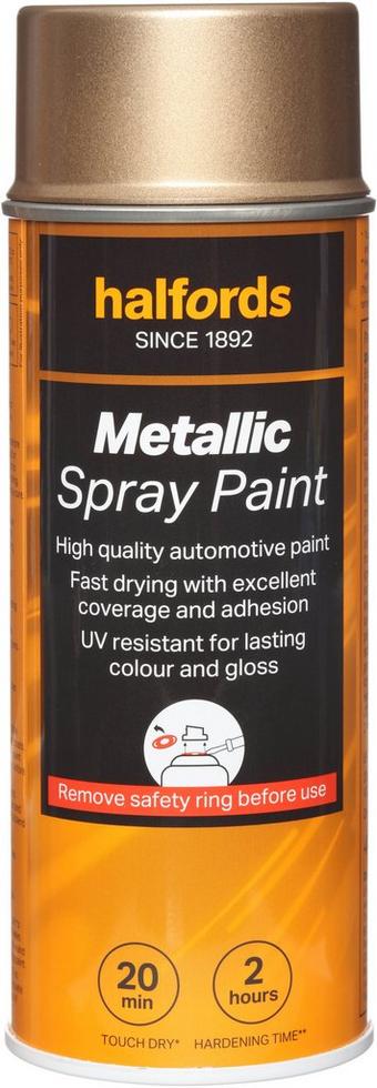 Halfords M5-120 Gold Metallic Car Spray Paint - 400ml