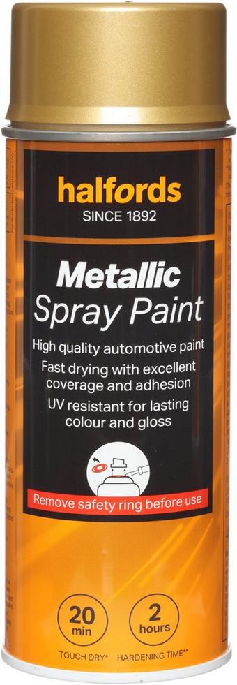 Halfords M5-090 Gold Metallic Car Spray Paint - 400ml
