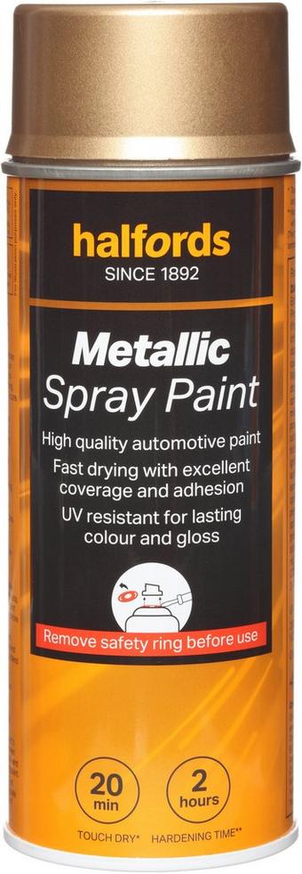 Halfords M5-110 Gold Metallic Car Spray Paint - 400ml