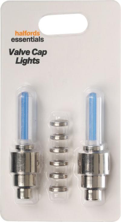 Halfords Essential Kids Bike Valve Cap Lights - Blue Halfords Essential Kids Bike Valve Cap Lights - Blue