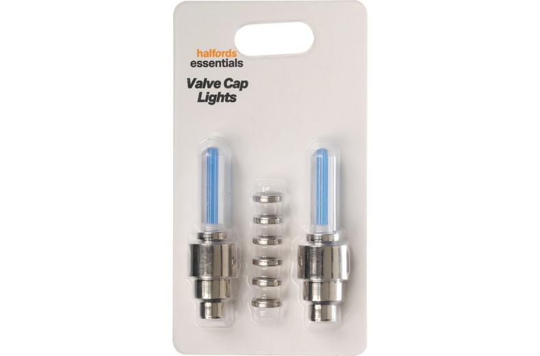 Halfords Essential Kids Bike Valve Cap Lights - Blue Halfords Essential Kids Bike Valve Cap Lights - Blue