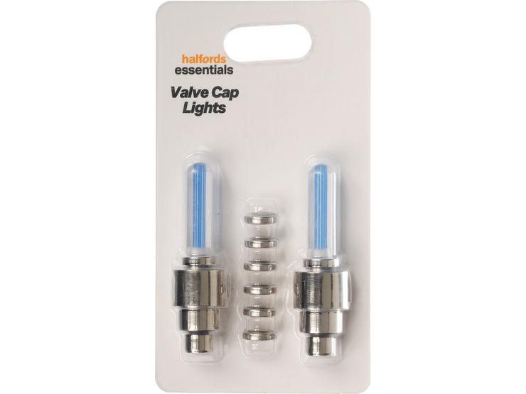 Halfords Essential Kids Bike Valve Cap Lights - Blue