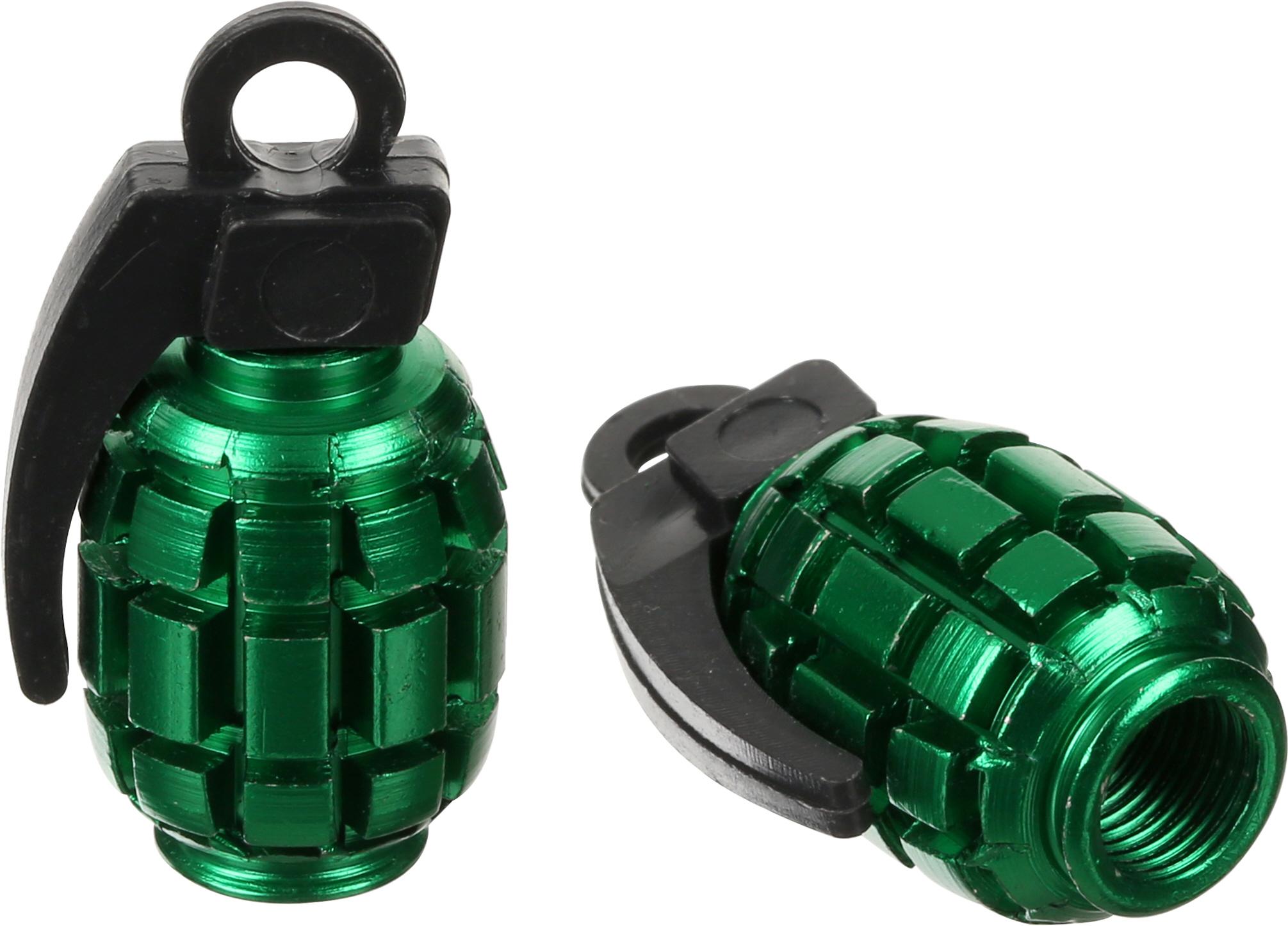 Halfords Kids Bike Valve Caps - Grenade Green