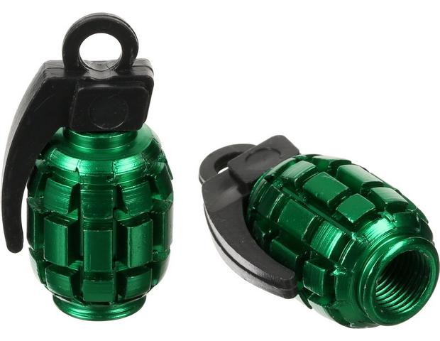 12 Valve Dust Caps Green & White Plastic for Car Get 1 Pack FREE Tube & Cycles 