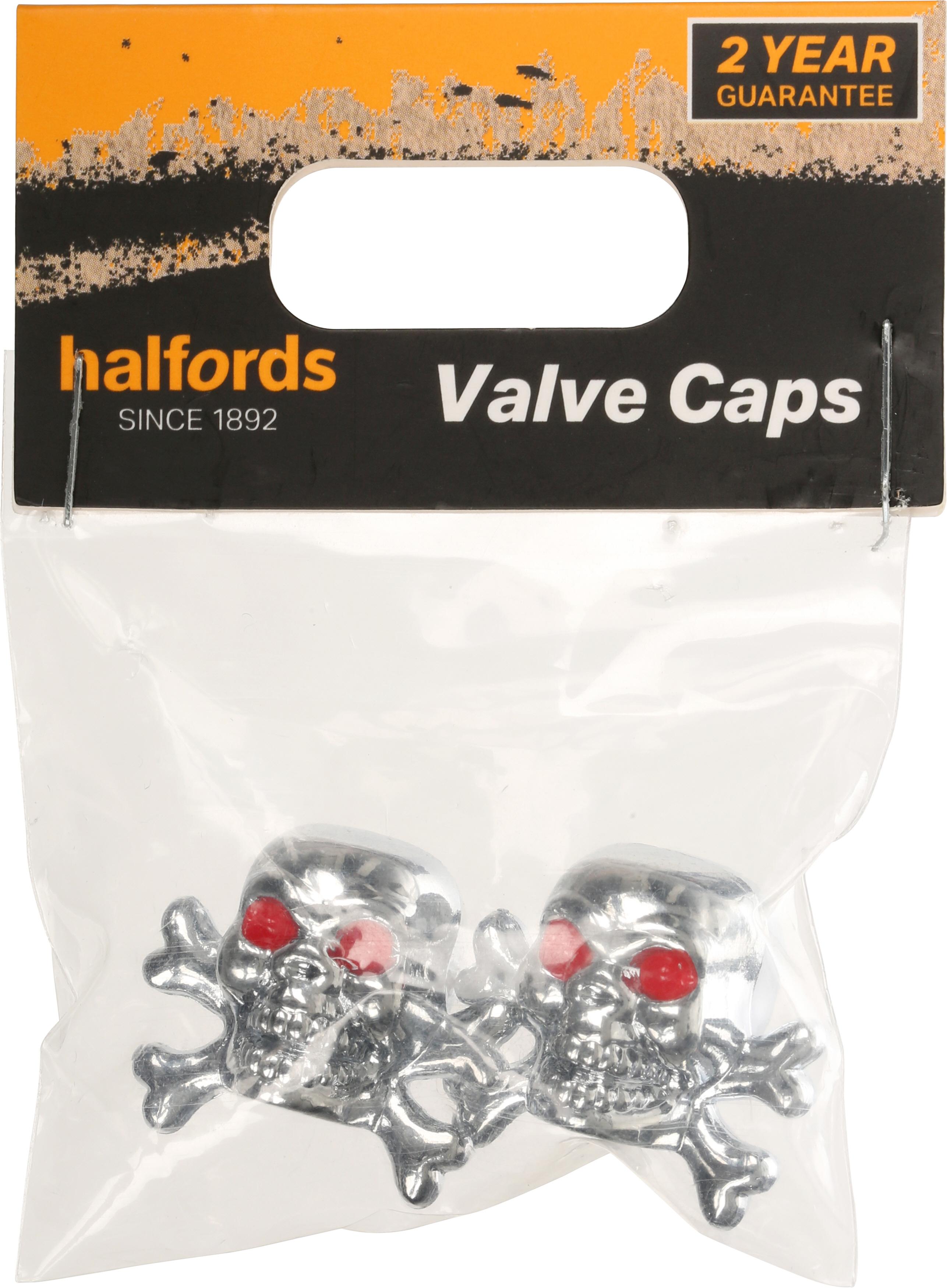 Halfords Kids Bike Valve Caps - Skulls