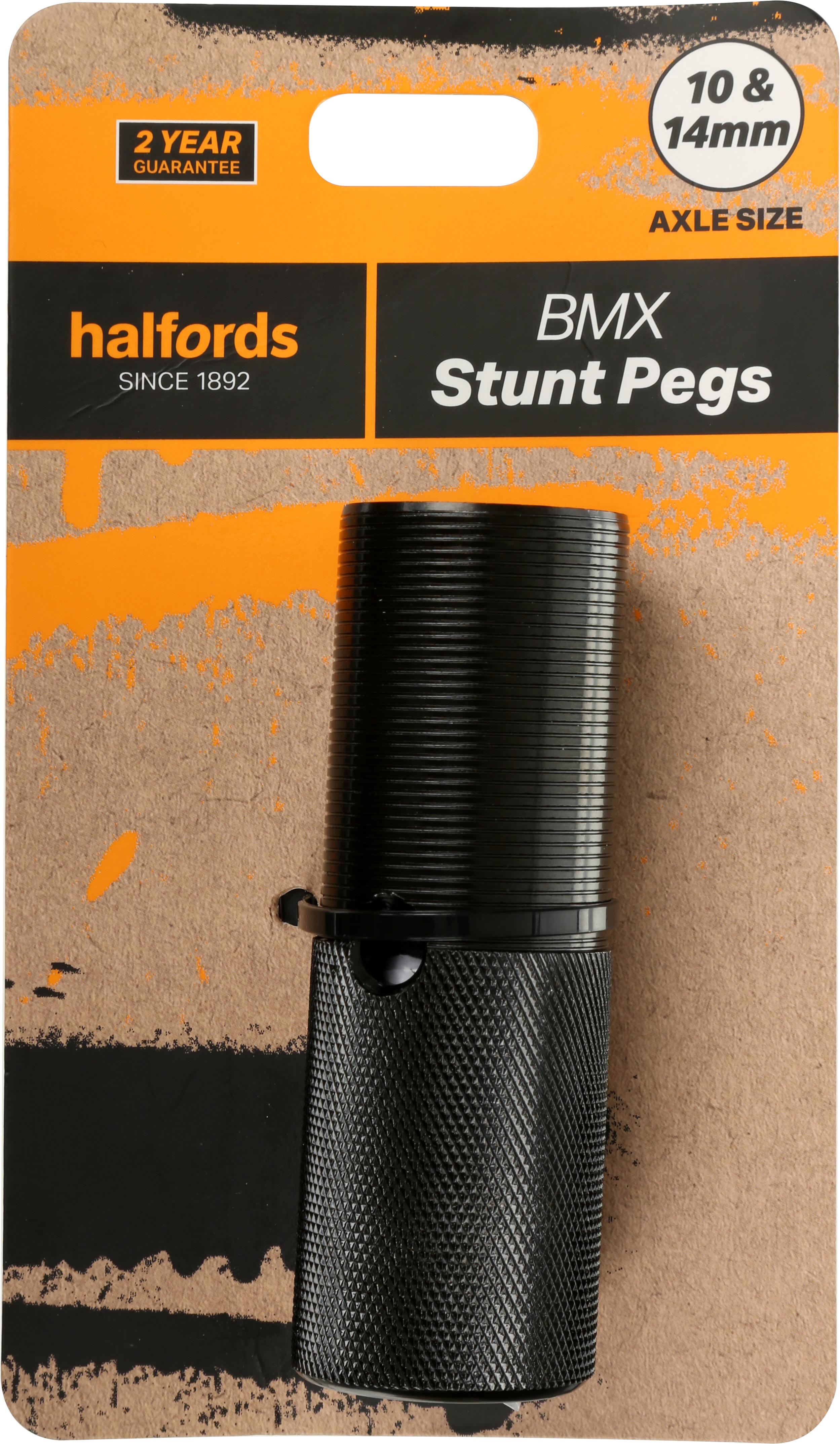 Halfords BMX Stunt Pegs Pair - Matte Black | Pricematch, Extra 8% off for BC Members, Free Bike Health Check, Cycle2Work Scheme & 0% APR Finance.