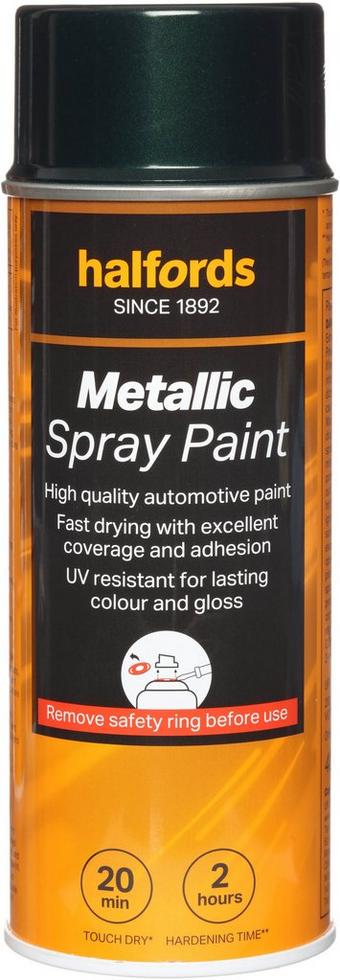 Halfords M7-050 Green Metallic Car Spray Paint - 400ml
