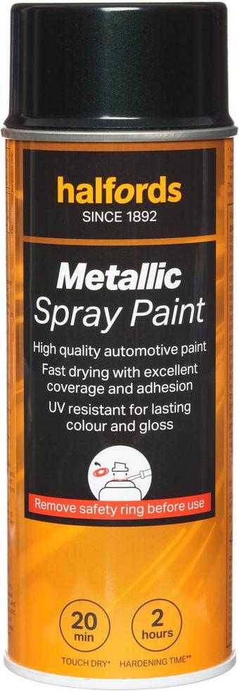 Halfords M7-070 Green Metallic Car Spray Paint - 400ml