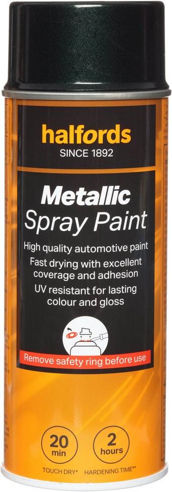 Halfords M7-060 Green Metallic Car Spray Paint - 400ml