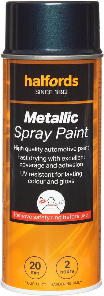 Halfords M7-120 Green Metallic Car Spray Paint - 400ml