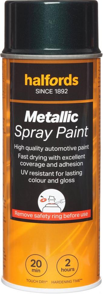 Halfords M7-020 Green Metallic Car Spray Paint - 400ml
