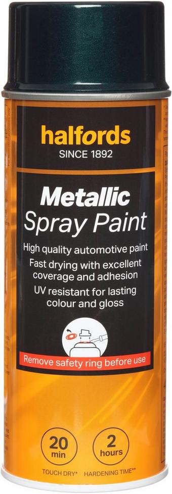 Halfords M7-040 Green Metallic Car Spray Paint - 400ml