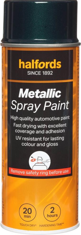 Halfords M7-030 Green Metallic Car Spray Paint - 400ml
