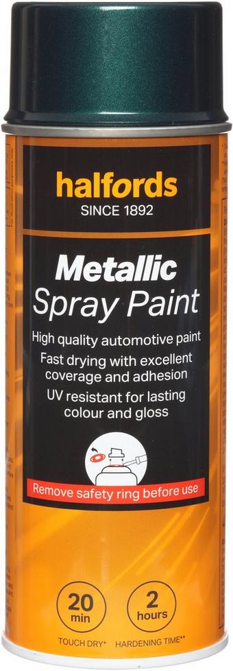 Halfords M7-080 Green Metallic Car Spray Paint - 400ml