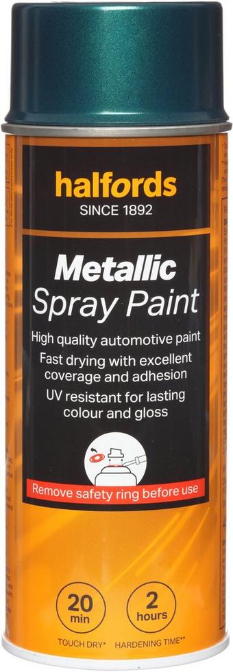 Halfords M7-100 Green Metallic Car Spray Paint - 400ml