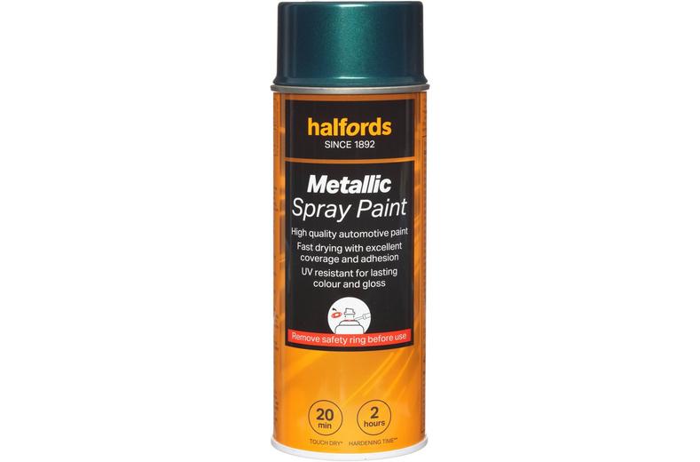 Halfords Green Metallic Car Spray Paint - 400ml Halfords Green Metallic Car Spray Paint - 400ml
