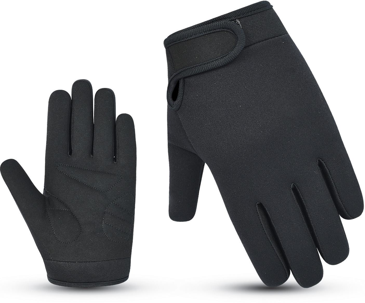 Halfords Essential Full Finger Cycling Gloves - Black - 7-10 Years