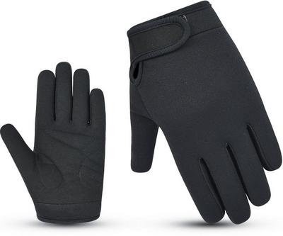Halfords Essential Full Finger Cycling Gloves - Black - 3-7 years, 7-10 years
