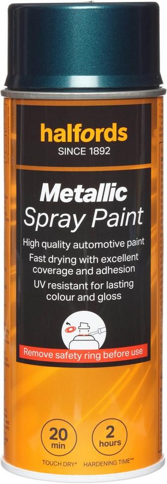 Halfords M7-110 Green Metallic Car Spray Paint - 400ml