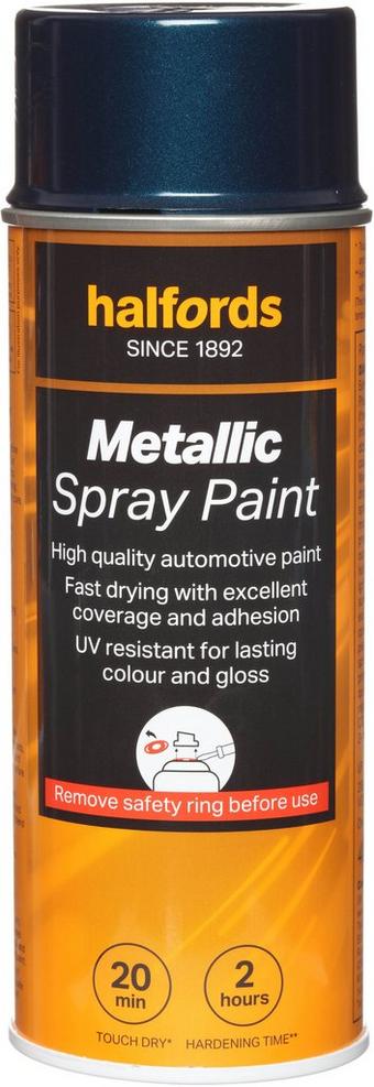 Halfords M3-340 Blue Metallic Car Spray Paint - 400ml