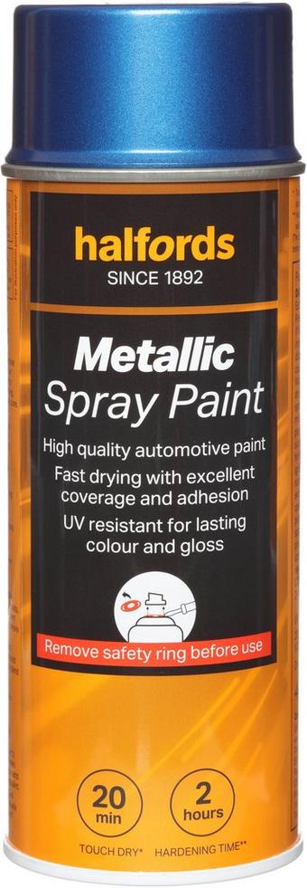 Halfords M3-490 Blue Metallic Car Spray Paint - 400ml