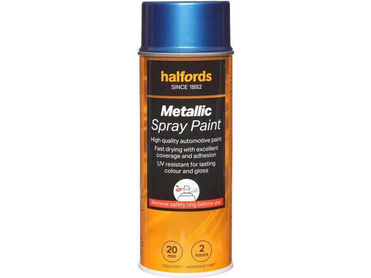 Halfords M3-490 Blue Metallic Car Spray Paint - 400ml