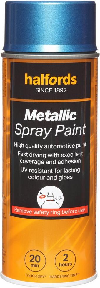 Halfords M3-530 Blue Metallic Car Spray Paint - 400ml