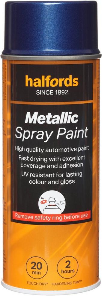 Halfords M3-380 Blue Metallic Car Spray Paint - 400ml