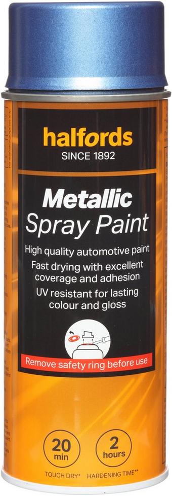 Halfords M3-460 Blue Metallic Car Spray Paint - 400ml