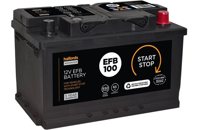 Halfords EFB100 Start Stop Car Battery 5 Year Guarantee Halfords EFB100 Start Stop Car Battery 5 Year Guarantee