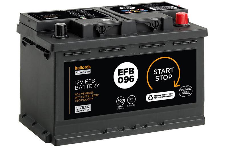 Halfords EFB096 Start Stop Car Battery 5 Year Guarantee Halfords EFB096 Start Stop Car Battery 5 Year Guarantee