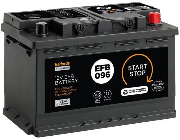Halfords EFB110 Start/Stop EFB 12V Car Battery 5 Year Guarantee