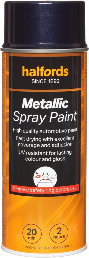Halfords M3-080 Blue Metallic Car Spray Paint - 400ml