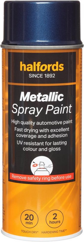 Halfords M3-250 Blue Metallic Car Spray Paint - 400ml