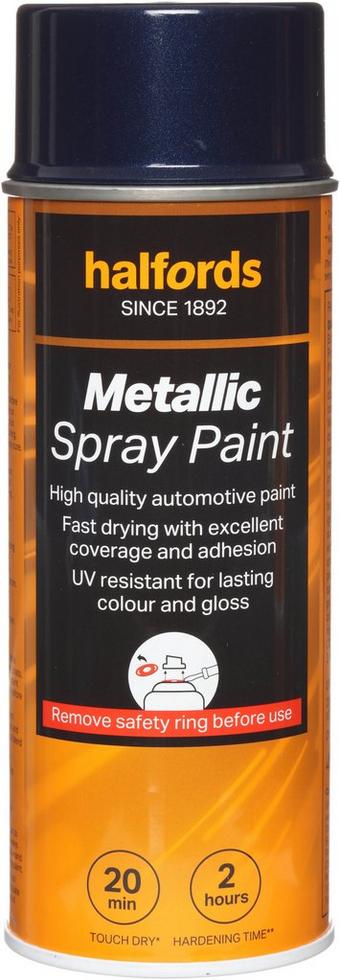 Halfords M3-120 Blue Metallic Car Spray Paint - 400ml
