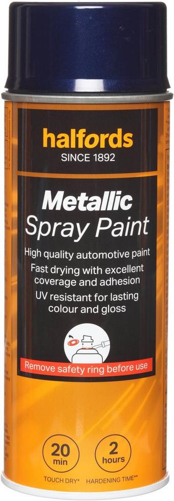 Halfords M3-110 Blue Metallic Car Spray Paint - 400ml