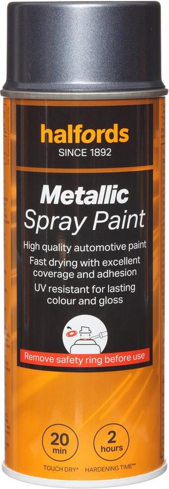 Halfords M1-340 Grey Metallic Car Spray Paint - 400ml
