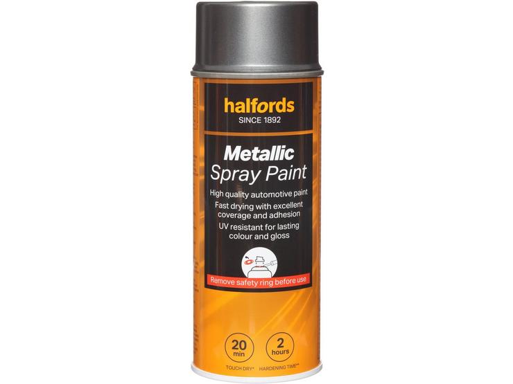 Halfords M1-160 Grey Metallic Car Spray Paint - 400ml