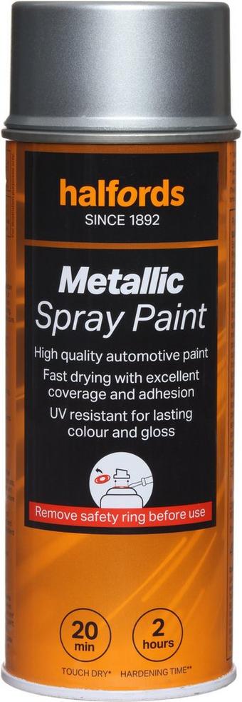 Halfords M0-150 Silver Metallic Car Spray Paint - 400ml