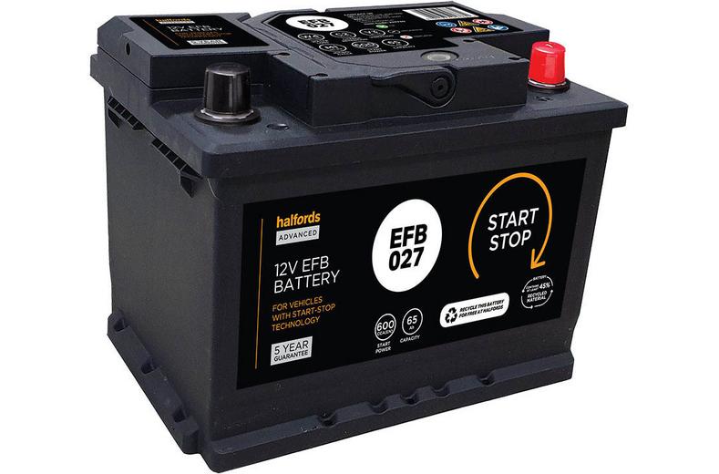 Halfords EFB027 Start/Stop EFB 12V Car Battery 5 Year Guarantee Halfords EFB027 Start/Stop EFB 12V Car Battery 5 Year Guarantee