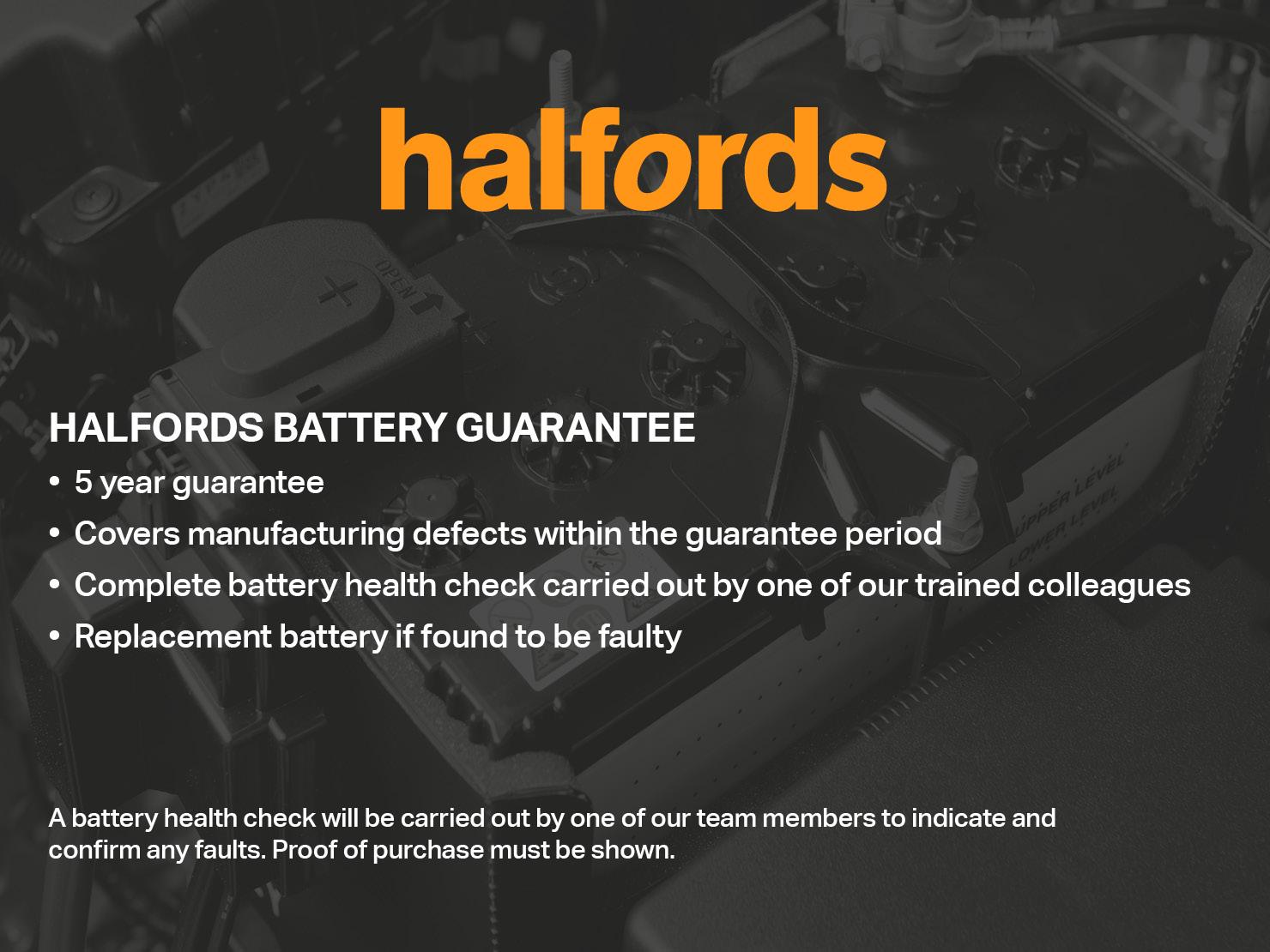 Halfords EFB027 Start/Stop EFB 12V Car Battery 5 Year Guarantee