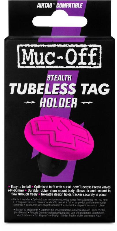 Halfords Muc-Off Tubeless Tag Holder, Black/Pink | Extra 8% off for BC Members