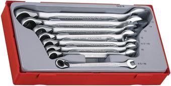 Teng Spanner Set Combn Rev Ratchet 8pcs