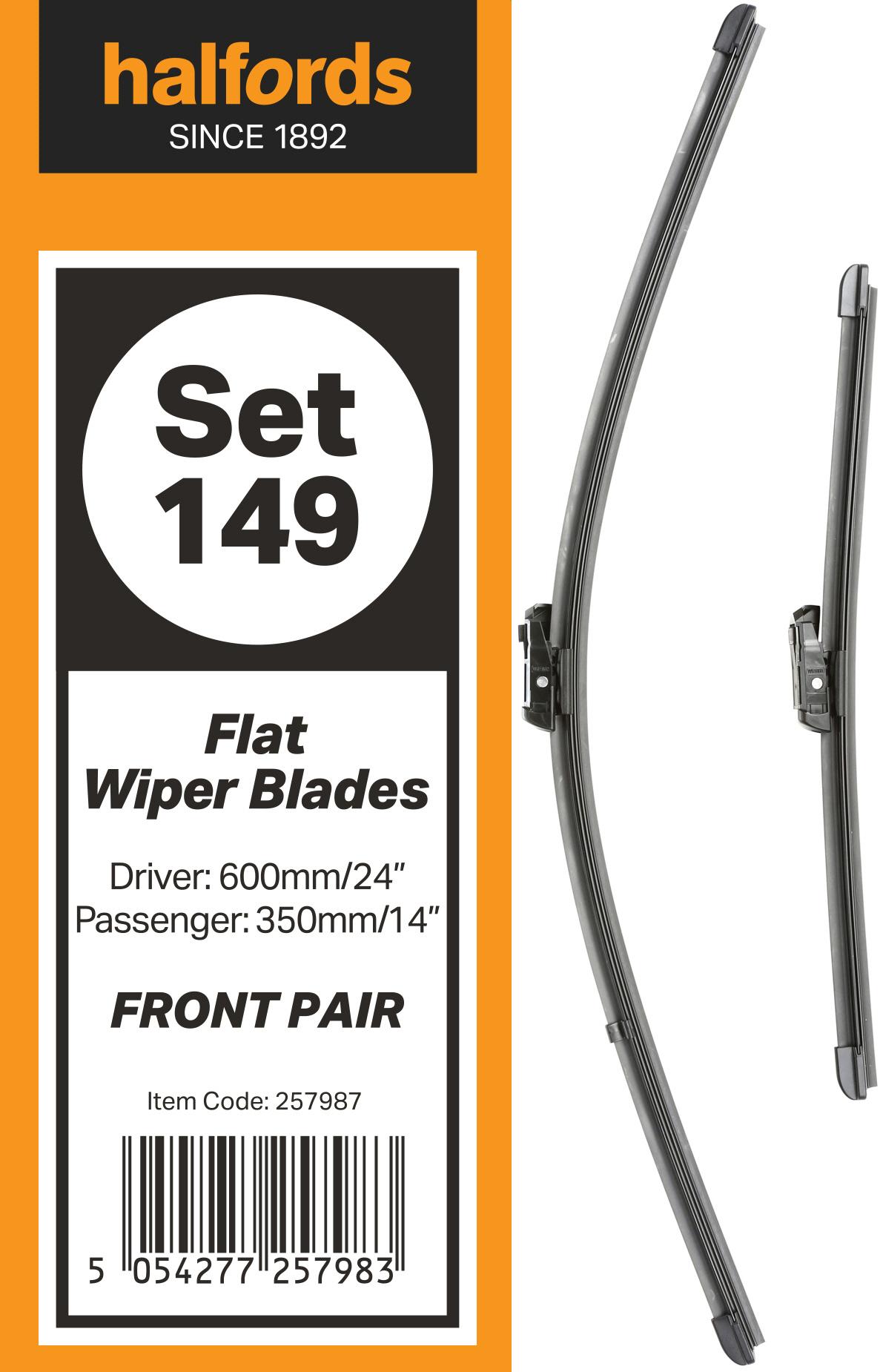 Halfords Set 149 Wiper Blades - Front Pair