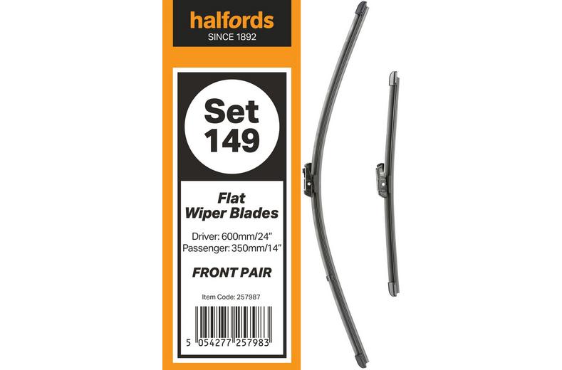 Halfords Set 149 Wiper Blades - Front Pair Halfords Set 149 Wiper Blades - Front Pair