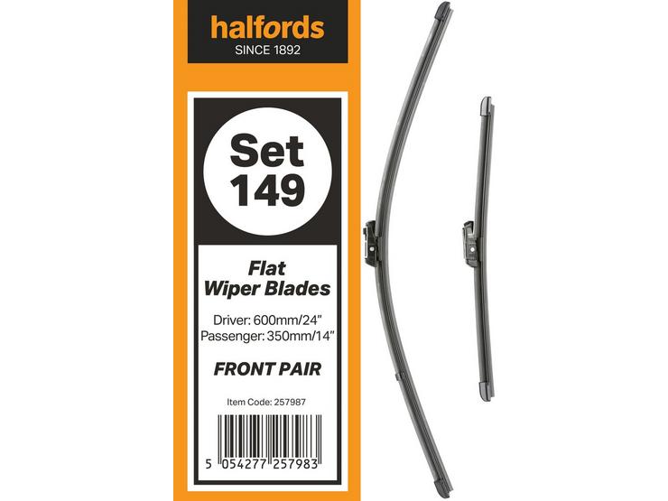 Halfords Set 149 Wiper Blades - Front Pair