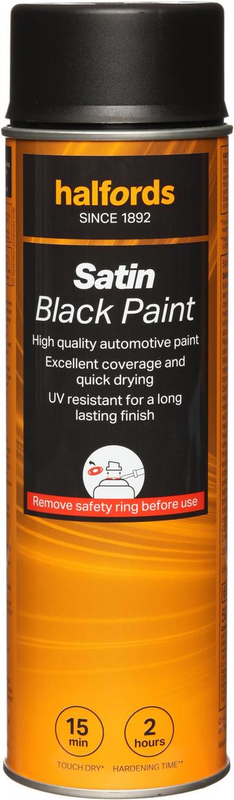 Halfords Satin Black 500ml